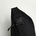Поясная сумка на молнии, 3 наружных кармана, цвет чёрный - фото 12150347