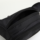 Поясная сумка на молнии, 3 наружных кармана, цвет чёрный - фото 12150348