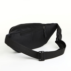 Поясная сумка на молнии, 3 наружных кармана, цвет серый/чёрный - фото 12150356