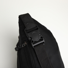 Поясная сумка на молнии, 3 наружных кармана, цвет серый/чёрный - фото 12150357