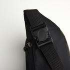 Поясная сумка на молнии, 3 наружных кармана, цвет зелёный/чёрный - фото 12150362
