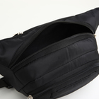 Поясная сумка на молнии, 3 наружных кармана, цвет чёрный - фото 12150368