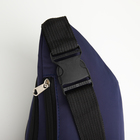Поясная сумка на молнии, 3 наружных кармана, цвет синий - фото 12150372