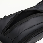 Поясная сумка на молнии, 3 наружных кармана, цвет чёрный - фото 12150388