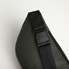 Поясная сумка на молнии, 3 наружных кармана, цвет зелёный - фото 12150402