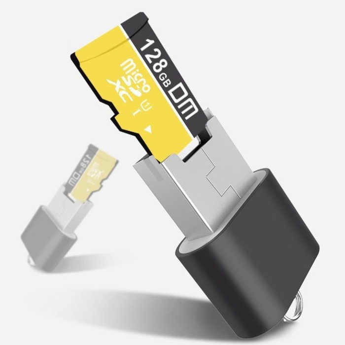 

Картридер mini Luazon LNCR-012 для microSD TF, USB 2.0, скорость 480 Мбит/с, черный