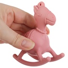Игрушка - прорезыватель силиконовый с погремушкой Крошка Я «Лошадка», розовый - Фото 2