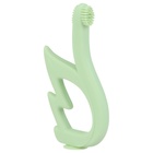 Прорезыватель силиконовый для зубов с щеточкой Крошка Я «Лебедь», на присоске, зелёный - Фото 8