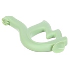 Прорезыватель силиконовый для зубов с щеточкой Крошка Я «Лебедь», на присоске, зелёный - Фото 4