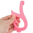 Прорезыватель - щеточка силиконовый Крошка Я «Лебедь», на присоске, розовый - Фото 2