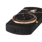 Зажигалка газовая для курения c часами, металлическая, пьезо, режим турбо, 7.2×3.9×1.8 см - Фото 4