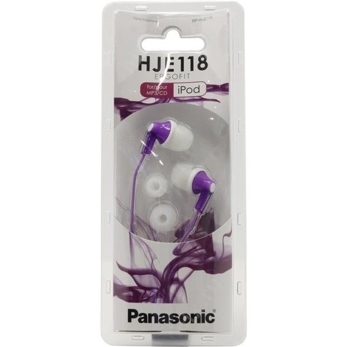 Наушники Panasonic RP-HJE118GUV фиолетовый - фото 51622089