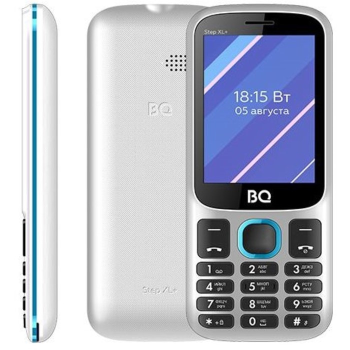 Сотовый телефон BQ M-2820 Step XL+ White Blue - фото 51622203