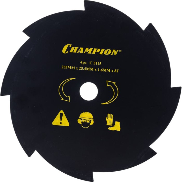 Нож для триммера CHAMPION C5115, 8 лезвий, 255×25.4 мм - Фото 1