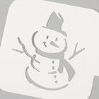 Трафарет пластиковый "Снеговик", размер 9х9 см - Фото 3