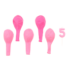 Свеча для торта, цифра 5 + воздушные шары, 5 шт., розовый - Фото 3