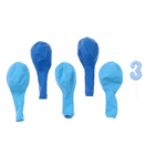 Свеча для торта, цифра 3 + воздушные шары, 5 шт., голубой - Фото 3