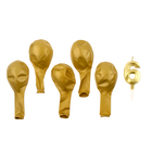 Свеча для торта, цифра 6 + воздушные шары, 5 шт., золото - Фото 3