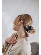 Резинка для волос «Орбита», цветная, 13 см, зелёная (комплект 3 шт) - фото 54780259