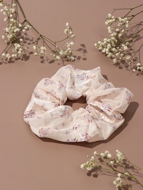 Резинка для волос QF «Орбита», цветочный стиль, 13 см, светло-розовая  (артикул 10526847)  большой выбор товаров оптом и в розницу по низким ценам с доставкой