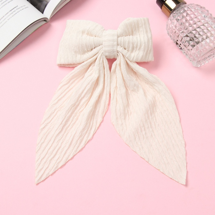 Заколка - автомат для волос «Джулия», жатка, 21×12 см, молочная - Фото 1