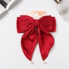 Заколка - автомат для волос «Джулия», двойной бант, 18?15 см, красная (комплект 2 шт) - фото 53861042