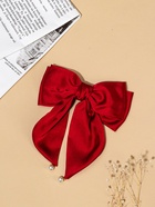 Заколка - автомат для волос «Джулия», двойной бант, 18?15 см, красная (комплект 2 шт) - фото 53861043