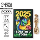 Ложка-загребушка новогодняя, амулет «Новый год: 2025», 4 х 1 см 10429683 - фото 13706881