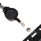 Бейдж - карман вертикальный кожзам, внешний размер 110×68 мм, внутренний размер 85×54 мм, лента 80×1.2 см, чёрный  (артикул 10511366)  большой выбор товаров оптом и в розницу по низким ценам с доставкой