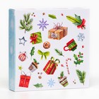 Коробка с обечайкой, с окном, под 16 конфет, «Елочки», 17.7×17.7×3.8 см - Фото 5