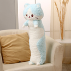 Мягкая игрушка «Кот-батон», 80 см, цвет голубой - Фото 3