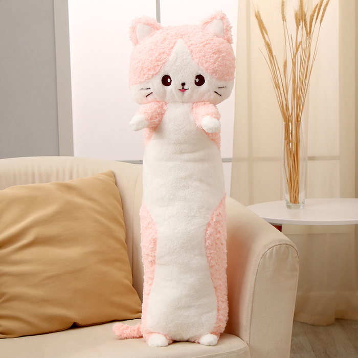 Мягкая игрушка «Кот-батон», 80 см, цвет розовый - Фото 1