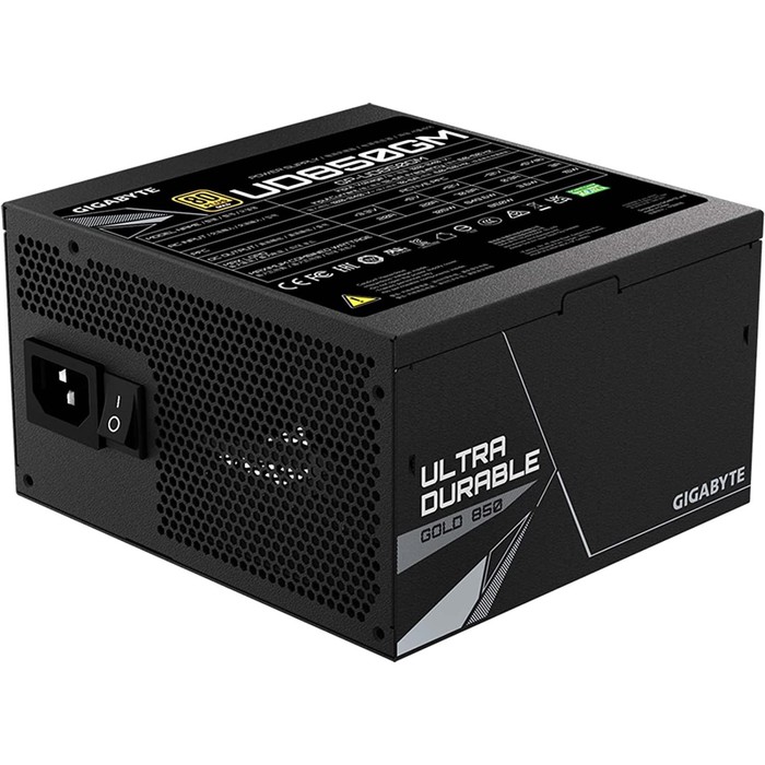 Блок питания Gigabyte ATX 850W GP-UD850GM, 24+2x(4+4)pin, APFC, 120 мм fan, 8xSATA, RTL - фото 51623974