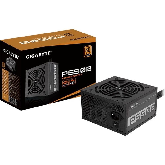 Блок питания Gigabyte ATX 550W GP-P550B 80+ bronze, 24+4+4pin, APFC, 120 мм fan, 6xSATA, RTL   93718 - фото 51623984