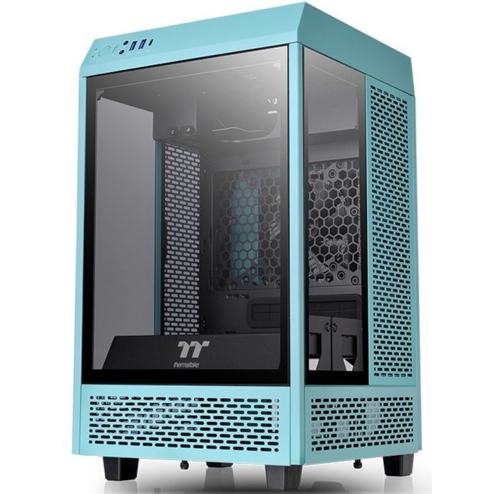 Корпус The Tower 100 Turquoise, miniITX, 1x120mm, 3x140mm, 2xUSB 3.0, audio bott PSU, без БП   93719 - фото 51623997