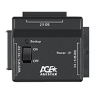 Адаптер-переходник для HDD AgeStar FUBCP2 IDE SATA SATA, пластик, чёрный, 2.5" 3.5" 5.25" - фото 51624145