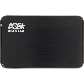 Внешний корпус для HDD/SSD AgeStar 3UB2A8-6G SATA III USB3.0, пластик/алюминий, чёрный, 2.5"   94857