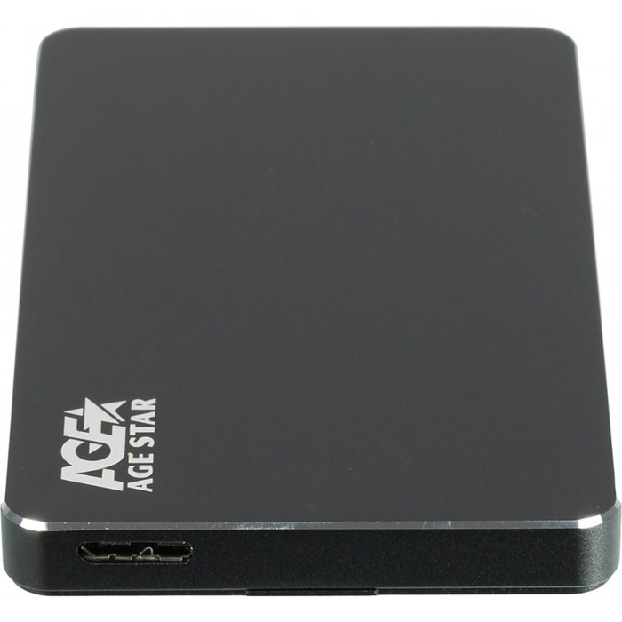 Внешний корпус для HDD/SSD AgeStar 3UB2AX2 SATA I/II/III USB3.0, алюминий, чёрный, 2.5" - фото 51624155