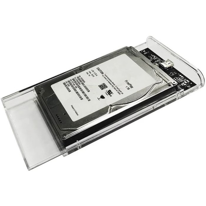 Внешний корпус для HDD/SSD AgeStar 3UB2P6C SATA III USB3.0, пластик, прозрачный, 2.5" - фото 51624160