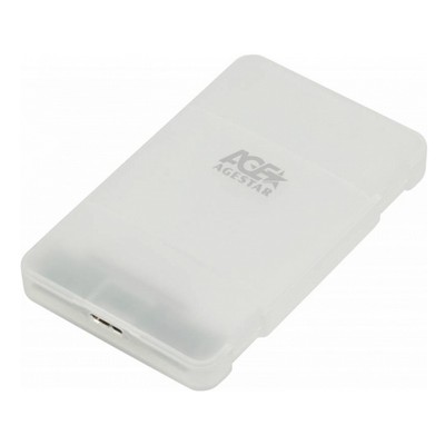 Внешний корпус для HDD/SSD AgeStar 3UBCP1-6G SATA USB3.0, пластик, белый, 2.5"
