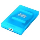 Внешний корпус для HDD/SSD AgeStar 3UBCP1-6G SATA USB3.0, пластик, синий, 2.5" - Фото 1