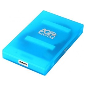 Внешний корпус для HDD/SSD AgeStar 3UBCP1-6G SATA USB3.0, пластик, синий, 2.5"