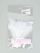 Повязка на голову с пером, цвет белый 10610308