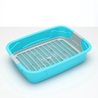 Туалет с сеткой, 44×33×11.5 см, серый, бирюзовый - Фото 3