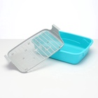 Туалет с сеткой, 44×33×11.5 см, серый, бирюзовый - Фото 4