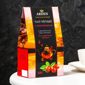 Чай чёрный ARDEN с шиповником, в саше пакетах 8 х 12,5 г