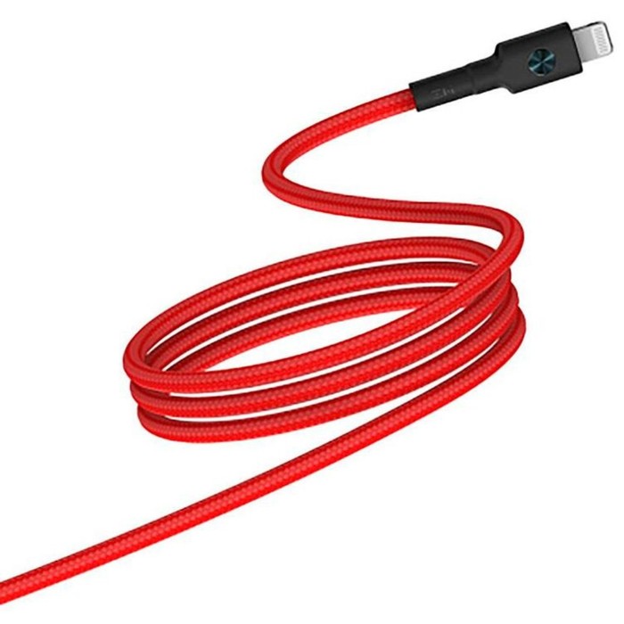 Кабель ZMI AL875 USB Type-C (m)-Lightning (m) 1.5м красный коробка (упак.:1шт) - фото 51627456