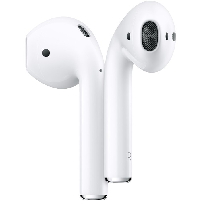 Гарнитура вкладыши Apple AirPods 2 A2032,A2031,A1602 белый беспроводные bluetooth в ушной раковине ( - фото 51627460