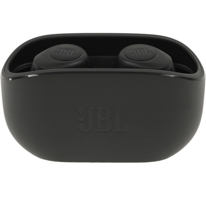 Гарнитура вкладыши JBL Wave 100TWS черный беспроводные bluetooth в ушной раковине (JBLW100TWSBLK) - фото 51627536