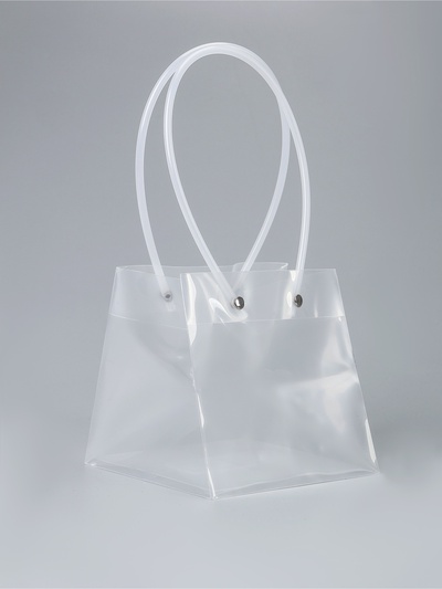 Пакет подарочный с квадратным дном, прозрачный, 13×13×13 см